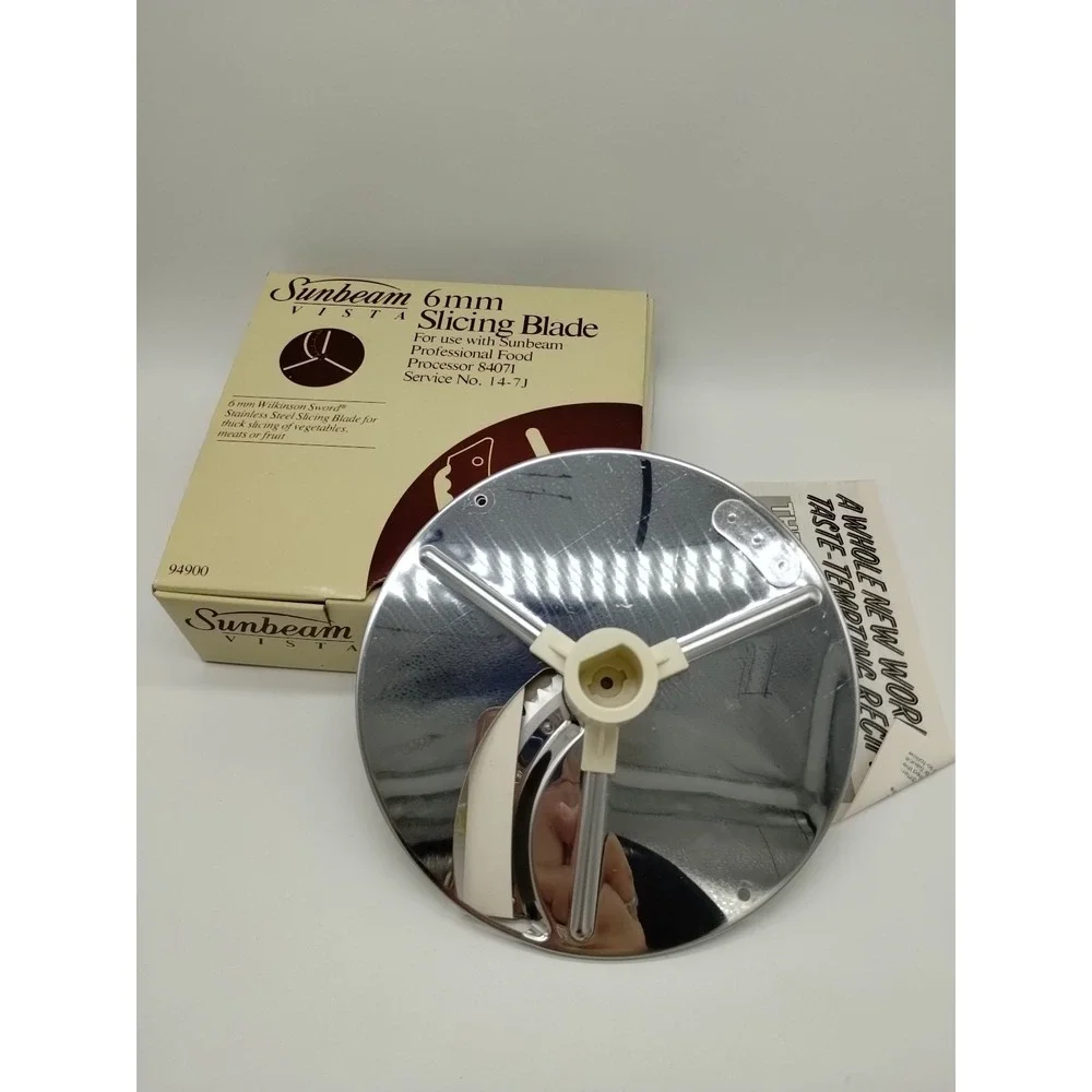 Vintage Sunbeam Vista Professional Food Processor Slicing Blade 6mm #94900